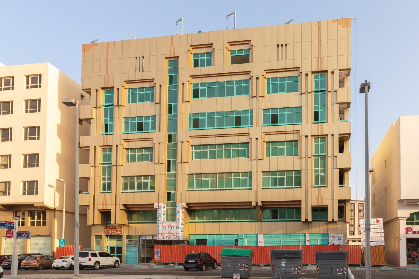 ADCB Building in Abu Dhabi, clad with ALUCOPANEL