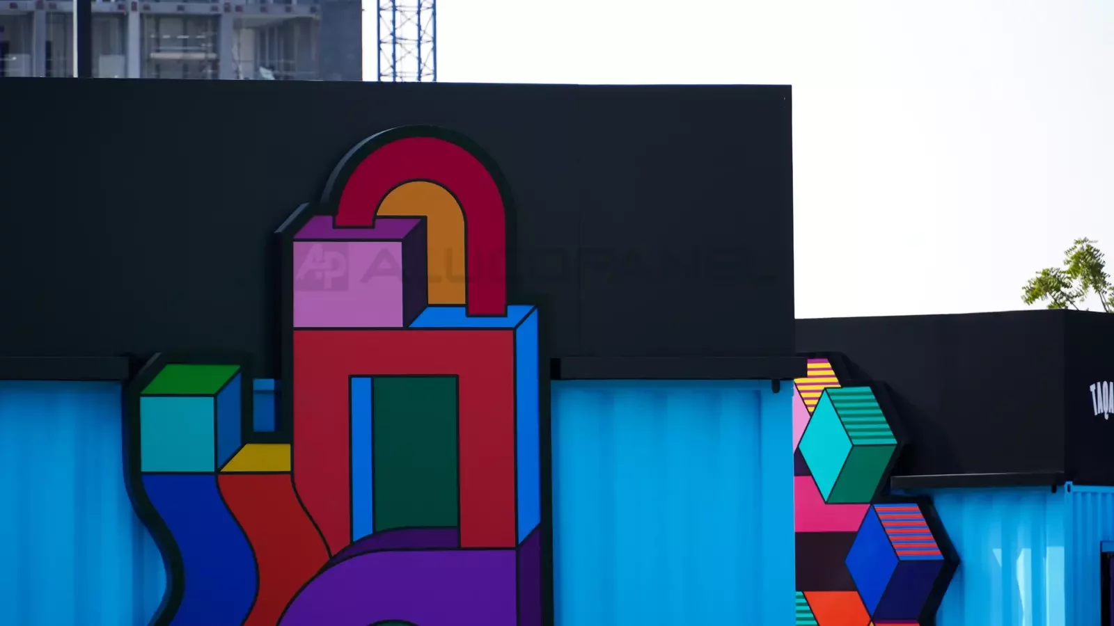 Aljada Park Sharjah signage with Alucosign Royal Black, photo 2