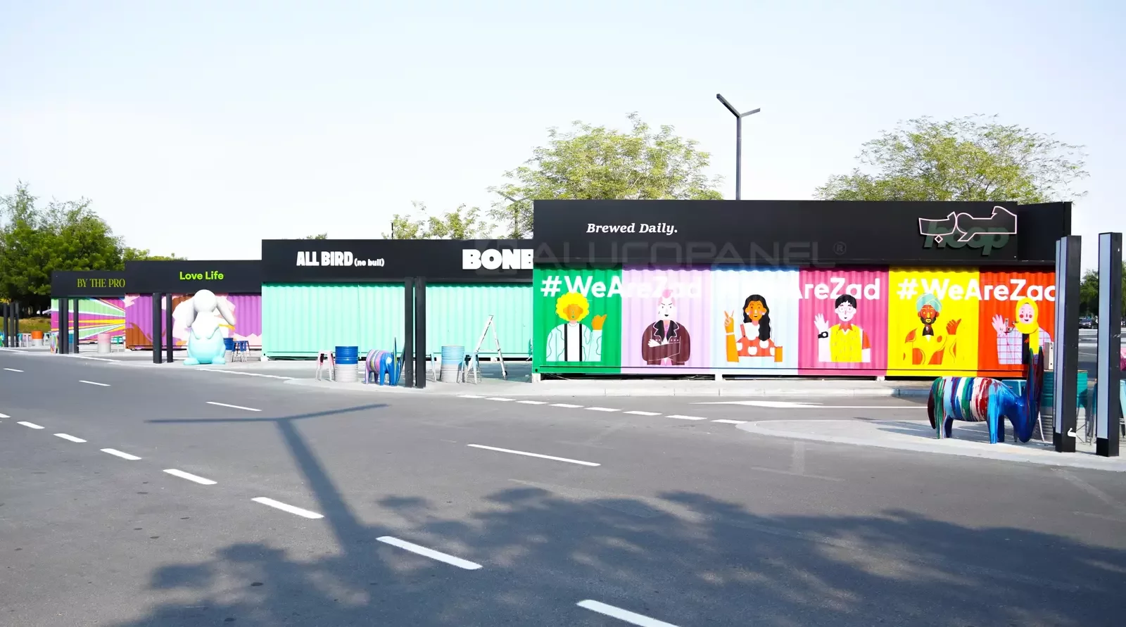 Aljada Park Sharjah signage with Alucosign Royal Black, photo 3
