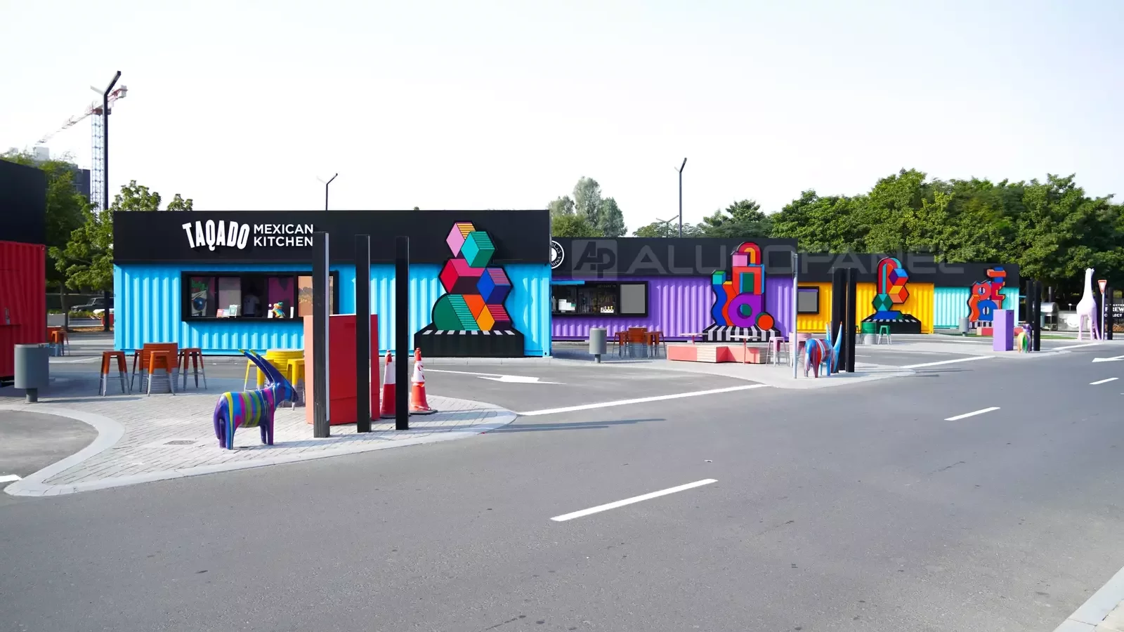 Aljada Park Sharjah signage with Alucosign Royal Black, photo 5