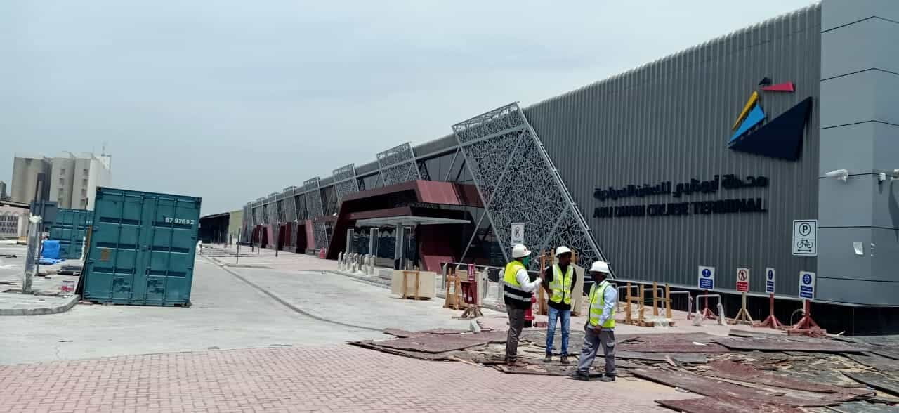 Abu Dhabi Cruise Ship Terminal 2 facade with ALUCOPANEL cladding