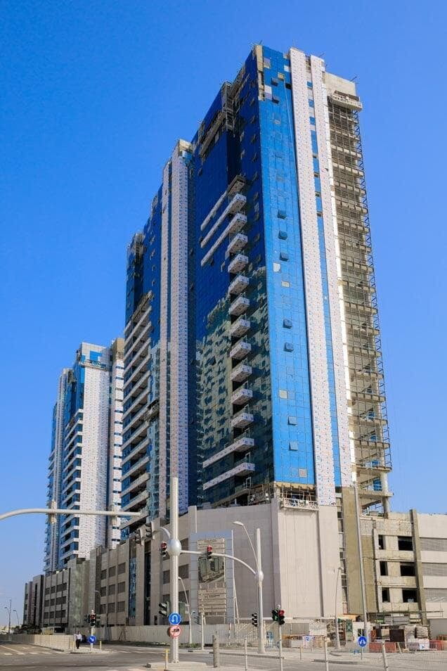 Eclipse Twin Tower in Abu Dhabi, clad with ALUCOPANEL