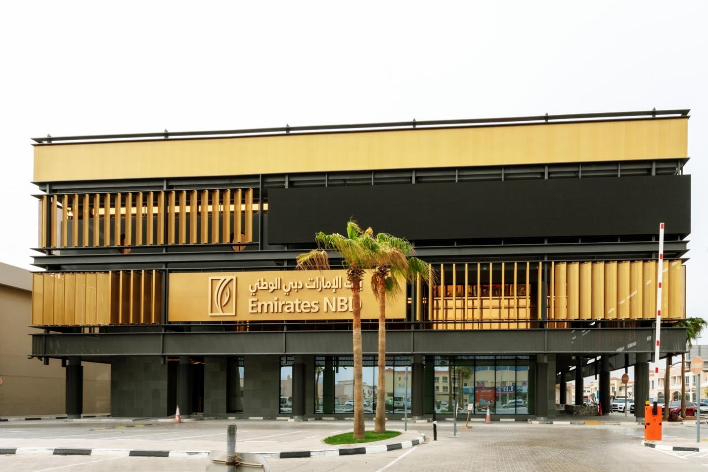 ALUCOPANEL A2 facade on the Emirates NBD building, City Walk
