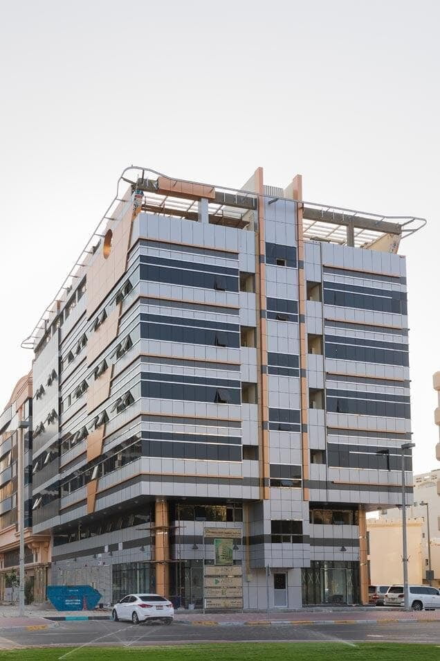 Four storey commercial building facade, ALUCOPANEL A2