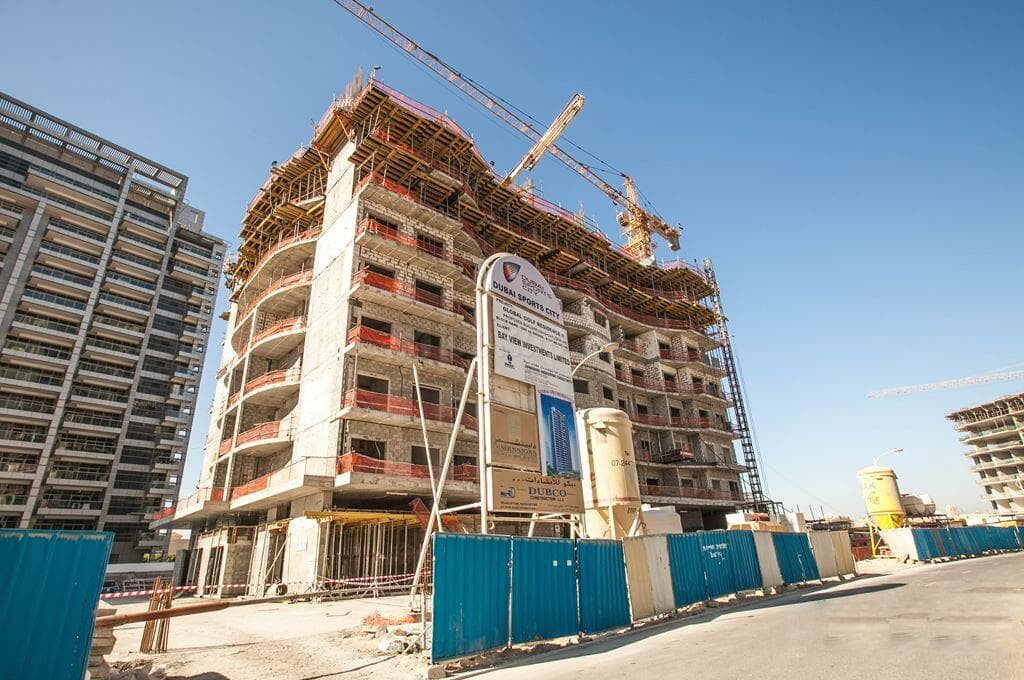 Global Golf Residence 2 in Dubai Sports City, ALUCOPANEL A2 cladding