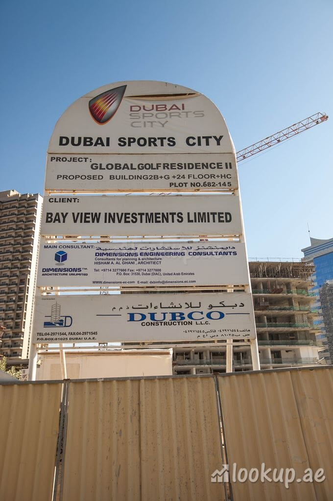 Global Golf Residence 2 in Dubai Sports City with ALUCOPANEL A2