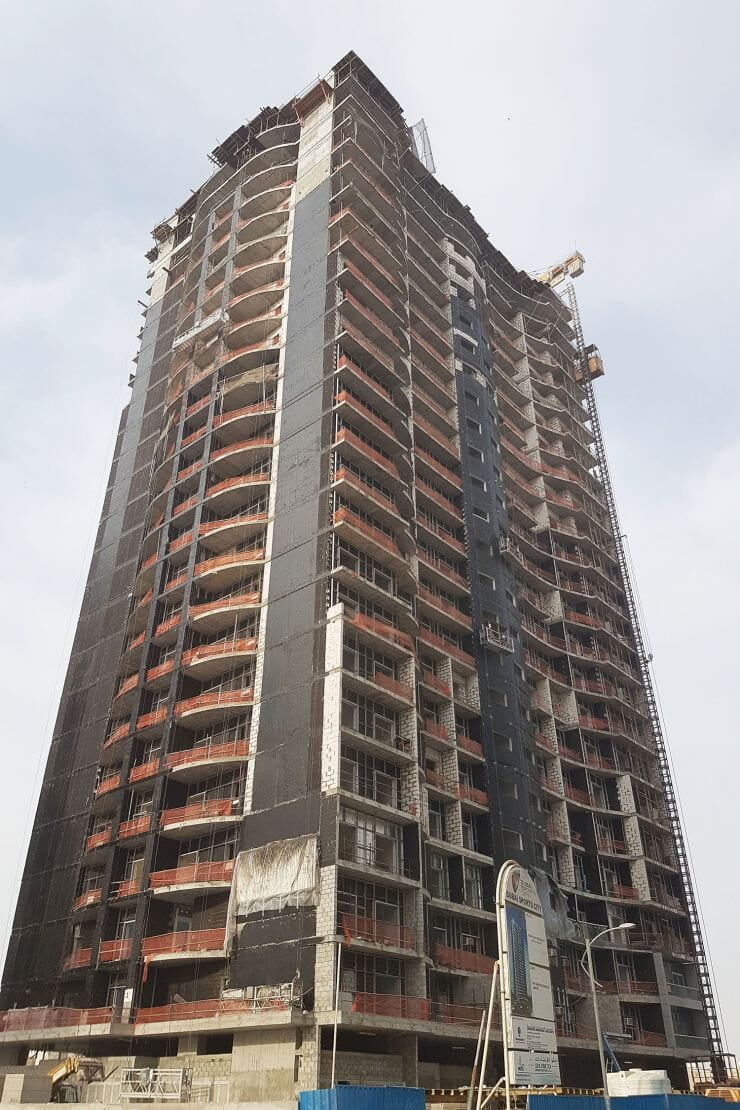 ALUCOPANEL A2 cladding at Global Golf Residence 2, Dubai Sports City
