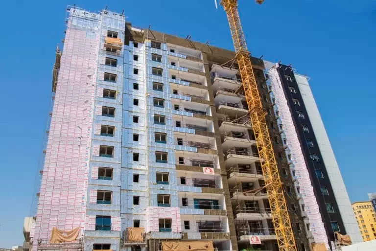 12 storey high-rise residential building in Dubai, clad with ALUCOPANEL