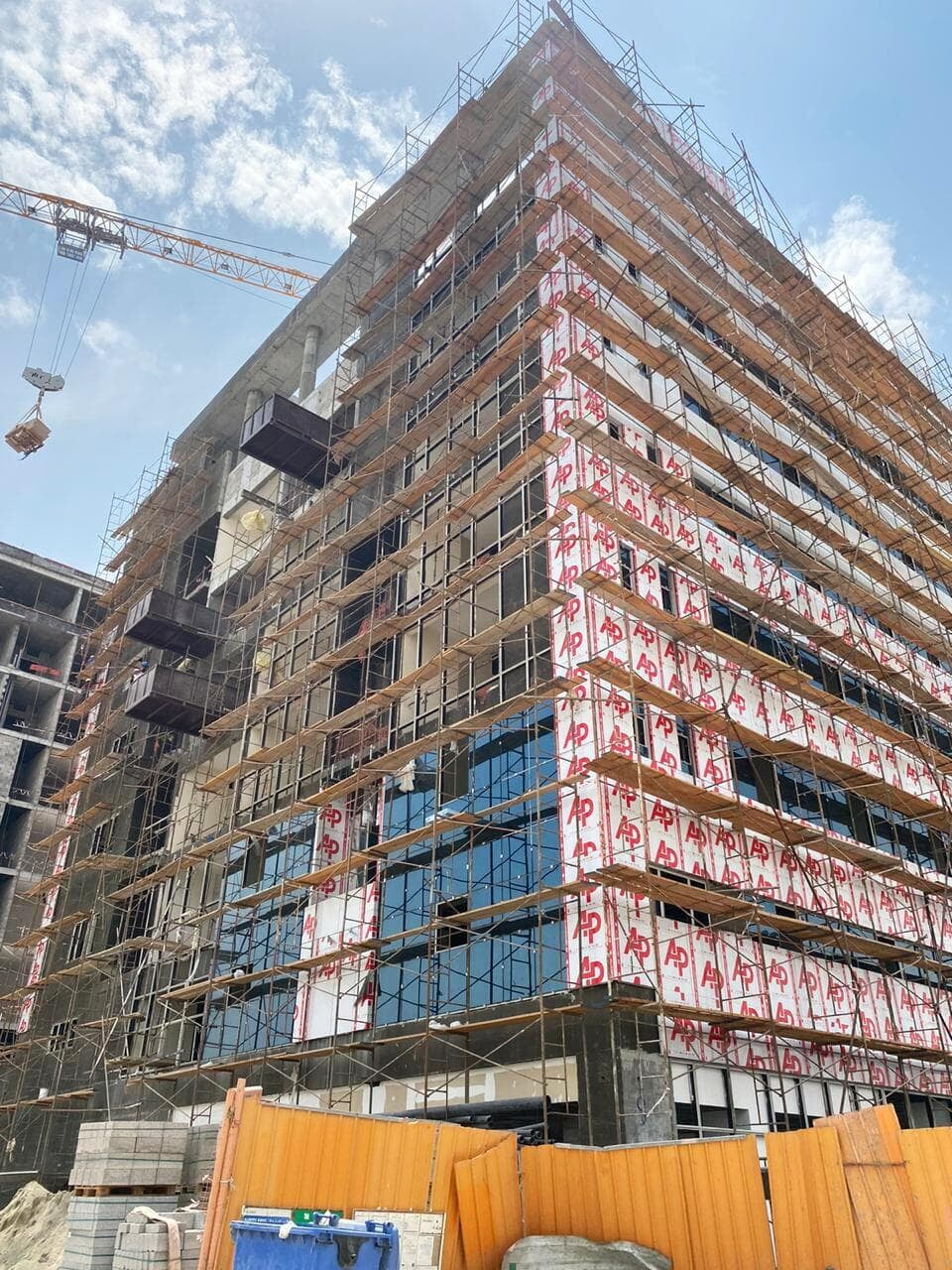 ALUCOPANEL A2 facade on a commercial building in Khalifa City