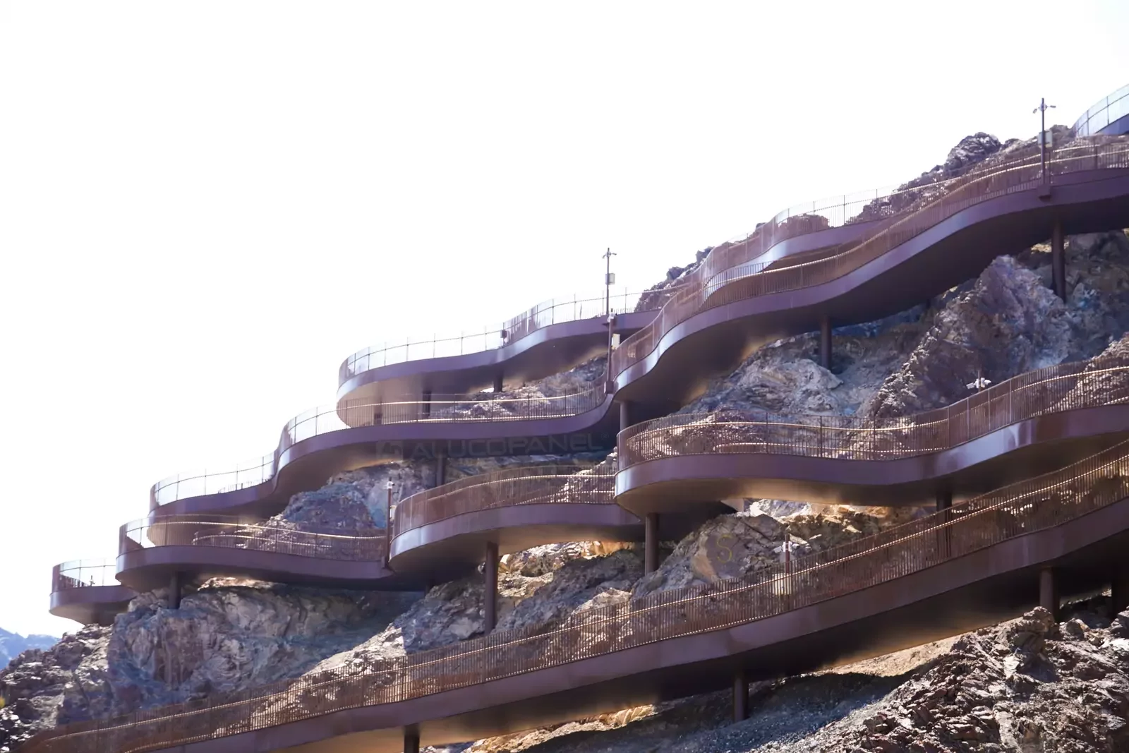 Hatta Dam ramp and stair clad with ALUCOPANEL A2 Almond, photo 8