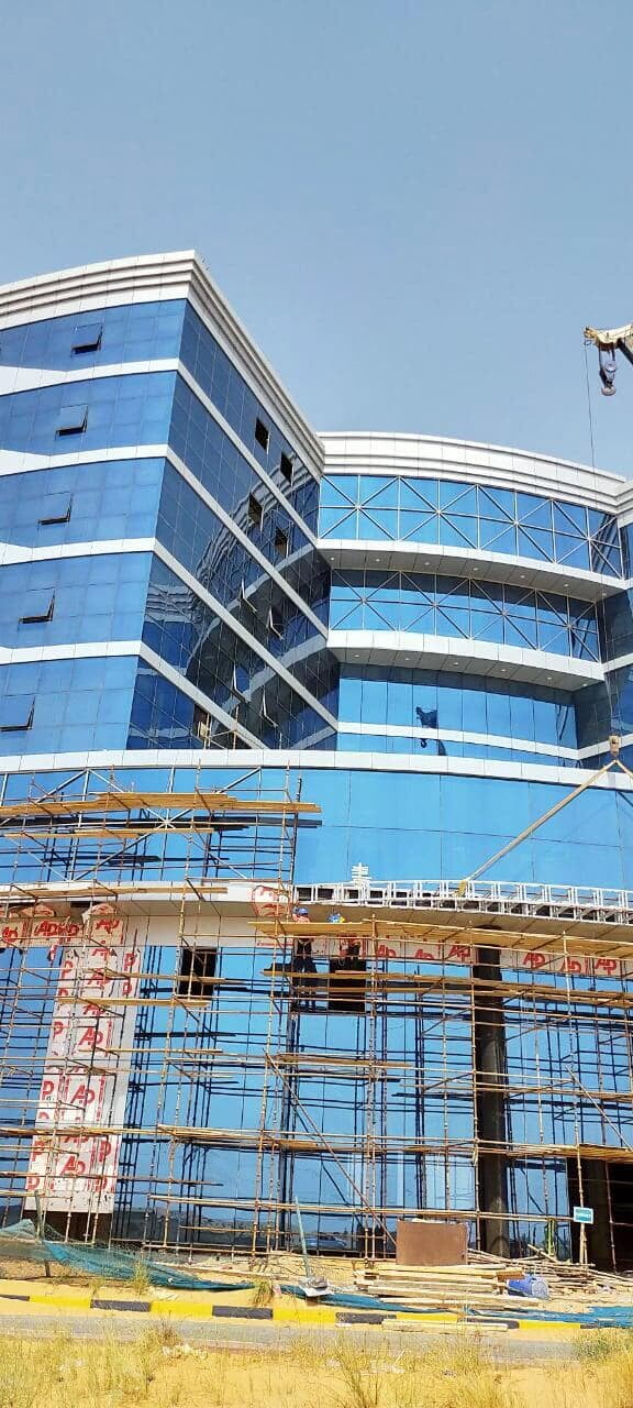 ALUCOPANEL cladding detail on an office building, Umm Al Quwain